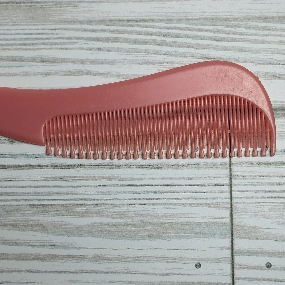 Vintage Tip-Top‎ Unbreakable Swirl Styler Pink Nylon Rat Tail Teasing Hair Comb